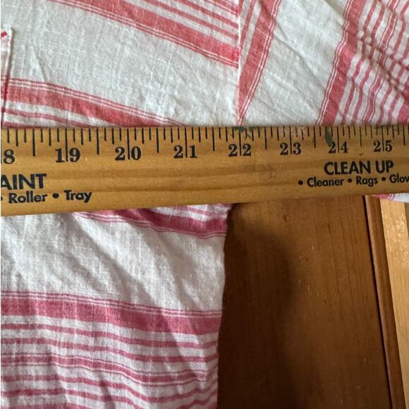 J.Jill Red & White Striped 100% Cotton Shirt - Size M Lightwieght preppy - Picture 9 of 10
